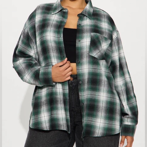 Fashion Nova Tops - Plus Size Fashion Nova Shannon Plaid Flannel